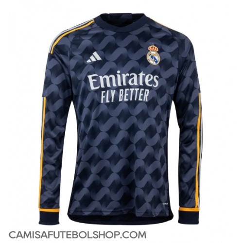 Camisa de time de futebol Real Madrid Replicas 2º Equipamento 2023-24 Manga Comprida